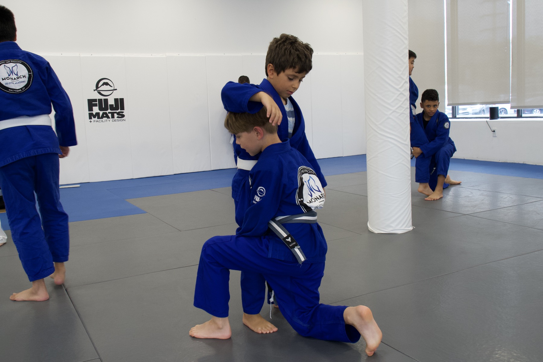Young students training at Monarch Jiu-Jitsu Academy