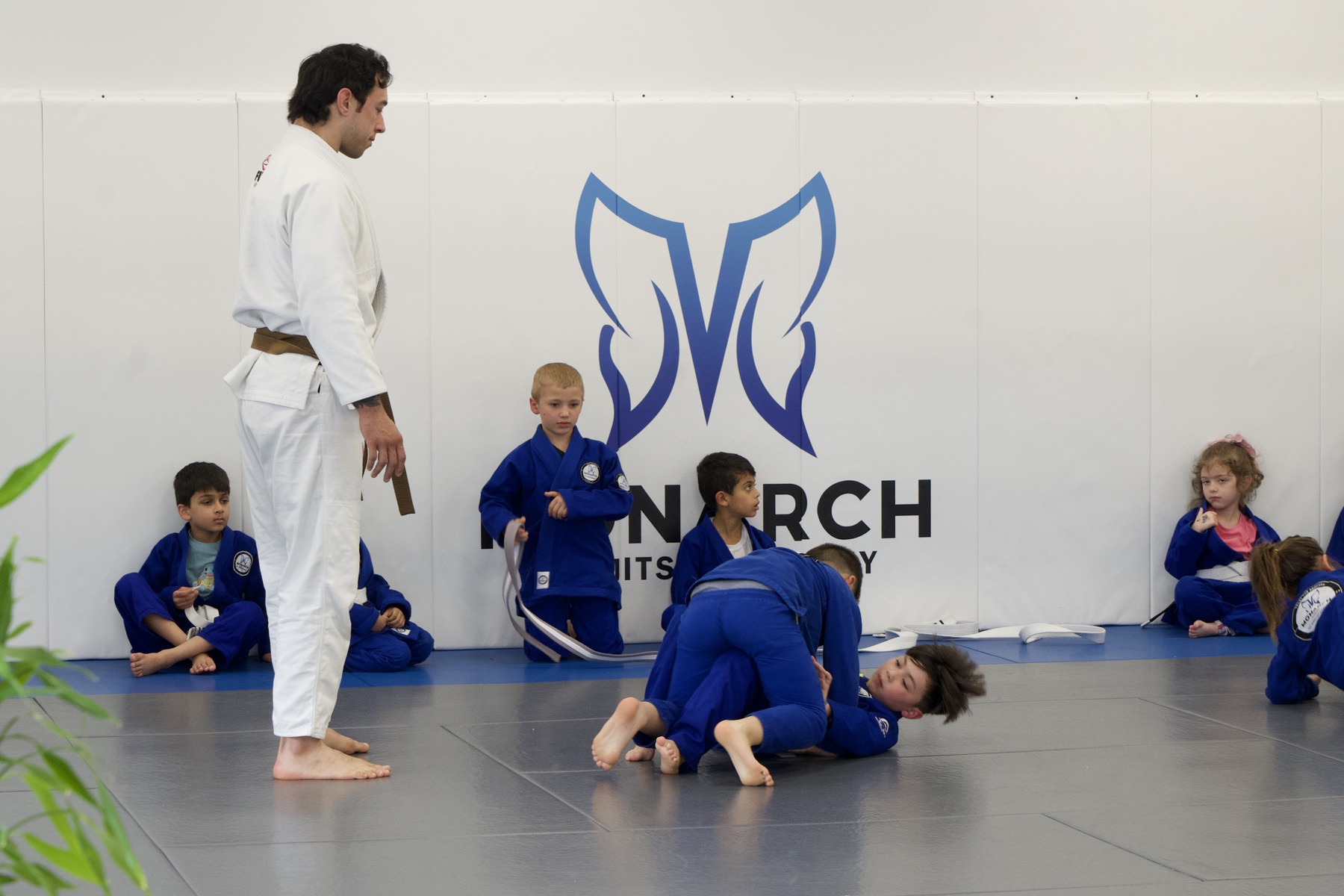 Kids jiu-jitsu class at Monarch Jiu-Jitsu Academy
